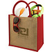 Chennai Jute Tragetasche, natur,rot