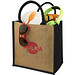 Chennai Jute Tragetasche, natur,schwarz