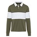 Clyde Rugby Polo Sweatshirt Unisex, grün / weiß, 2XL