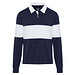 Clyde Rugby Polo Sweatshirt Unisex, navy / weiß, XS