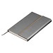 Recycled Leder Geschenkset  Notizbuch mit Metall-Kugelschreiber, anthrazit