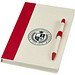 Dairy Dream A5 Notizbuch und Kugelschreiber-Set aus recyceltem Milchkarton, rot