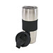 Edelstahl-Isolierbecher Kaffeepause, 400 ml, silber/schwarz