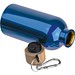 Edelstahltrinkflasche mit Karabiner, 400ml, blau