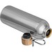 Edelstahltrinkflasche mit Karabiner, 750ml, silbergrau