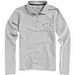 ELEVATE Damen Langarm Poloshirt Oakville, grau meliert, XL