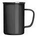 Emaille Tasse, schwarz