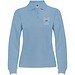 Estrella Langarm Poloshirt für Damen, himmelblau, L