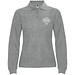 Estrella Langarm Poloshirt für Damen, Marl Grey, 2XL
