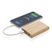 Zertifizierte 5.000mAh Bambus-Powerbank, braun