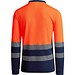 Sicherheits-Langarm-Poloshirt, XXXL, Marineblau/Neon-Orange