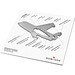 Geschenkartikel: ROMINOX® Key Tool Airplane / Flugzeug (19 Funktionen) im Motiv-Mäppchen Danke, silber
