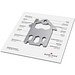 Geschenkartikel: ROMINOX® Key Tool House / Haus (21 Funktionen) im Motiv-Mäppchen Danke, silber