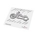 ROMINOX® Key Tool Motorbike / Motorrad (21 Funktionen) im Motiv-Mäppchen Osterhase, grün