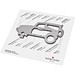 Geschenkartikel: ROMINOX® Key Tool SUV / Auto (19 Funktionen) im Motiv-Mäppchen Große Helden, silber