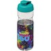 H2O Active® Base 650 ml Sportflasche mit Klappdeckel, transparent/aquablau