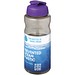 H2O Active® Eco Big Base 1L Sportflasche mit Klappdeckel, kohle/lila
