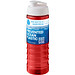 H2O Active® Eco Treble 750 ml Sportflasche mit Stülpdeckel & Trinkklappe, rot, weiß