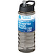 H2O Active® Eco Treble 750 ml Sportflasche mit Stülpdeckel & Trinktülle, kohle, schwarz