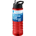 H2O Active® Eco Treble 750 ml Sportflasche mit Stülpdeckel & Trinktülle, rot, schwarz