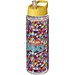 H2O Active® Vibe 850 ml Sportflasche mit Ausgussdeckel, transparent/gelb