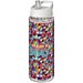 H2O Active® Vibe 850 ml Sportflasche mit Ausgussdeckel, transparent/weiß