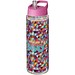 H2O Active® Vibe 850 ml Sportflasche mit Ausgussdeckel, transparent/rosa