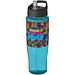 H2O Tempo Sportflasche mit Ausgussdeckel, 700 ml, aquablau/schwarz