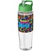 H2O Tempo Sportflasche mit Ausgussdeckel, 700 ml, transparent/grün