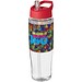 H2O Tempo Sportflasche mit Ausgussdeckel, 700 ml, transparent/rot