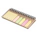 Haftnotiz Set mit Spiralblock , beige