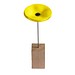 Handgefertigte Glasblume, gelb, 1-seit. Druck