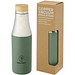 Hulan 540 ml Kupfer-Vakuum Isolierflasche mit Bambusdeckel, heather grün