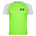 Indianapolis T-Shirt Unisex aus recyceltem Material, Fluor Green / schwarz, M