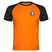 Indianapolis T-Shirt Unisex aus recyceltem Material, Fluor Orange / schwarz, S