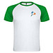 Indianapolis T-Shirt Unisex aus recyceltem Material, weiß / farngrün, 2XL