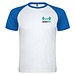 Indianapolis T-Shirt Unisex aus recyceltem Material, weiß / royalblau, S