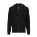 Iqoniq Abisko Zip-Kapuzenpullover aus recycelter Baumwolle, schwarz