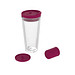 Isolierbecher Mocha mit Teesieb, transparent