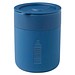 Java 330 ml Keramikbecher mit Silikonhülle und Kunststoffdeckel, blau