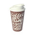 Kaffeebecher Premium Deluxe, 350 ml, standard-blau PP/weiß