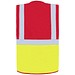 Korntex® Comfort Warnweste Hamburg, Multifunktional, M, Rot / Signal-Gelb
