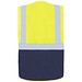 Korntex® Comfort Warnweste Hamburg, Multifunktional, L, Signal-Gelb / Marineblau