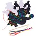 Kratzpapier Ornamente Set zum Aufhängen, mehrfarbig