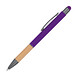 Kugelschreiber mit Griffzone aus Bambus, violett