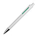Druckkugelschreiber mit farbigen Applikationen, blaue Mine, grün