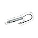 Ladekabel Connect, 4 in 1, silber
