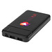 Loop 10.000 mAh Powerbank aus recyceltem Kunststoff, schwarz