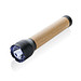 Lucid 5W Taschenlampe aus RCS recyceltem Kunststoff & Bambus, schwarz, braun