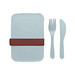 Lunchbox mit Besteck SUNDAY, Babyblau